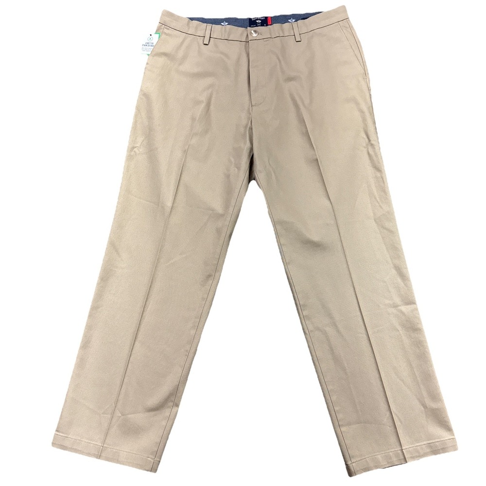 Dockers‎ Signature Khaki with Stain Defender Pants Mens 36x30 Beige Classic NEW